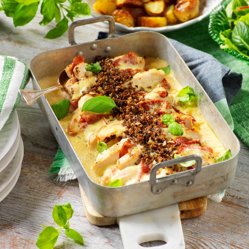 Kyckling med mozzarella och salami Hemmets Journal