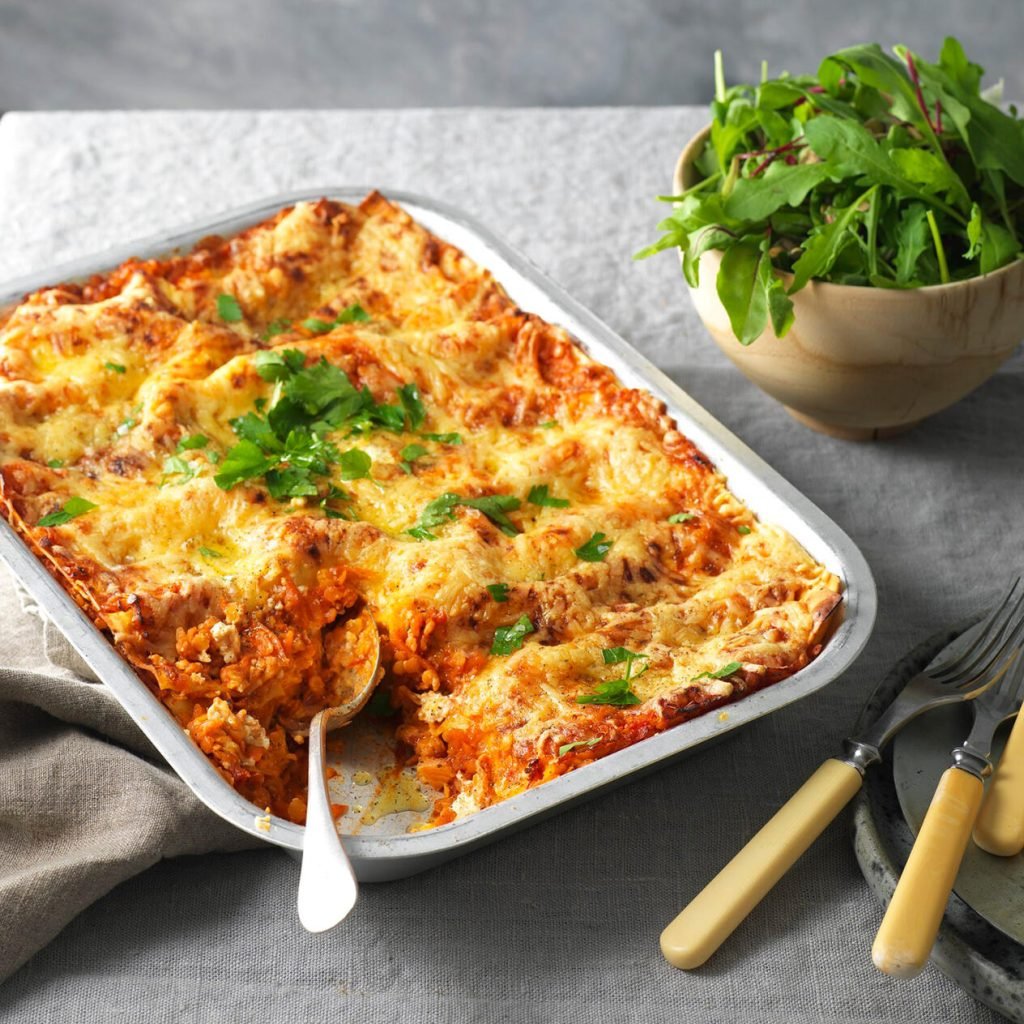 Lasagne med röda linser Hemmets Journal