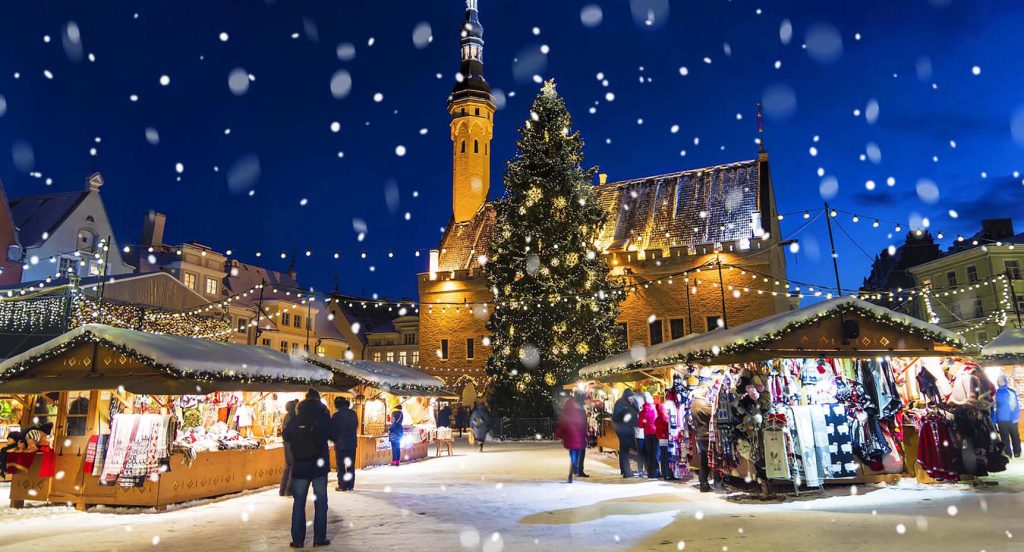 Underbar stämning på julmarknaden i Tallinn.