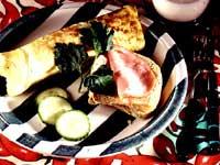 Omelettrulle med spenat