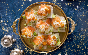 Laxsnittar med hjortronröra